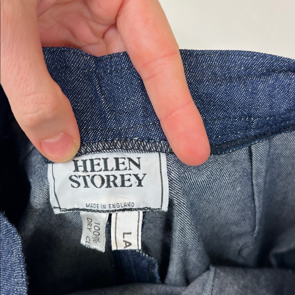 RARE vintage Helen Storey made in England artsy high waisted zippered jeans L - Picture 2 of 11